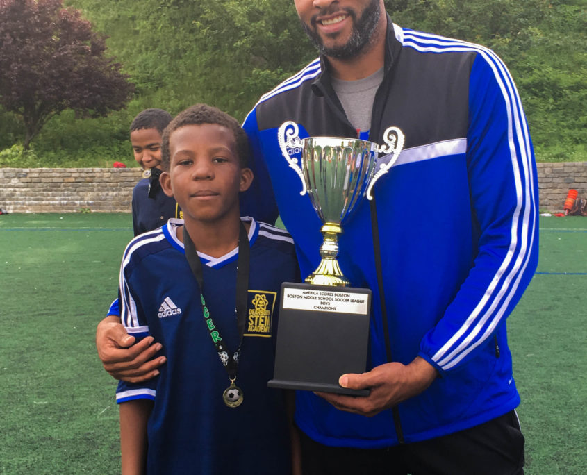 Middle School soccer championship win